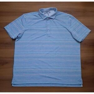 Mens Johnnie-O Golf Polo Stripe Colorful Performance Active Top Shirt
